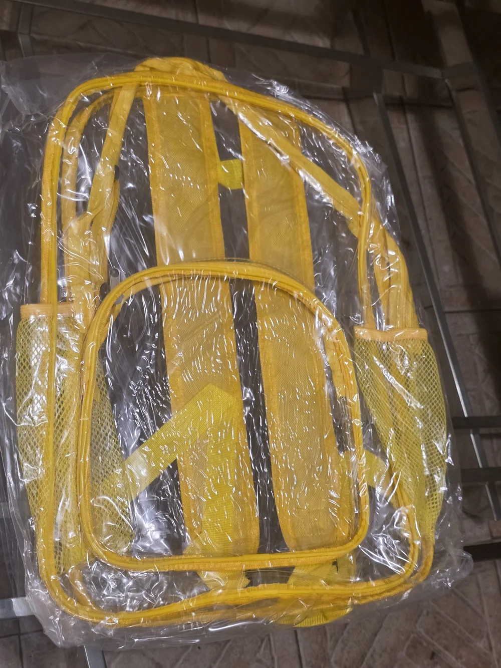 Yellow Kids Clear Backpack - Unbranded